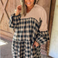 Classic Oversized Plaid Waffle Knit Shirt (1X - 4X)