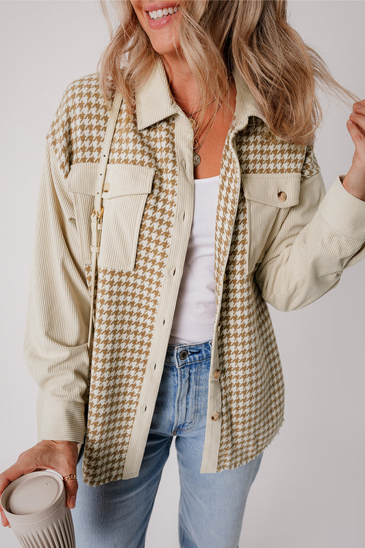 The Classic Houndstooth Corduroy Shacket