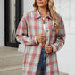 Plaid Collared Neck Long Sleeve Shirt