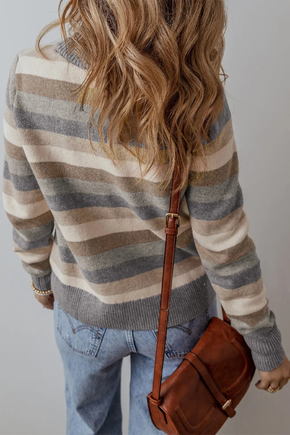 Chic Cozy Striped Grey Sweater in 2 Colors