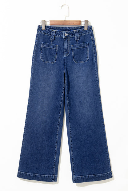 Wide Leg High Waist Jeans (Size: 4 - 16)