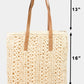 Fame Straw Braided Tote Bag