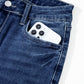 Mineral Washed Raw Hem High Waist Flared Jeans