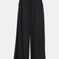 Black Tailored Linen Wide Leg Pants