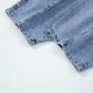 High Waist Paperbag Drawstring Barrel Jeans