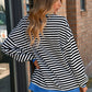 Comfy Oversized Stripe Sweatshirt in 2 Colors (S - 2X)