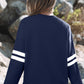 Activepologie Comfy Black Varsity Stripe Oversized Sweatshirt in 5 Colors