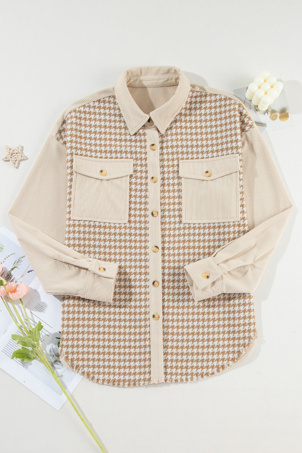 The Classic Houndstooth Corduroy Shacket