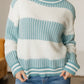 Comfy Stripped Patchwork Oversized Wide Sleeved Sweater in 3 Colors