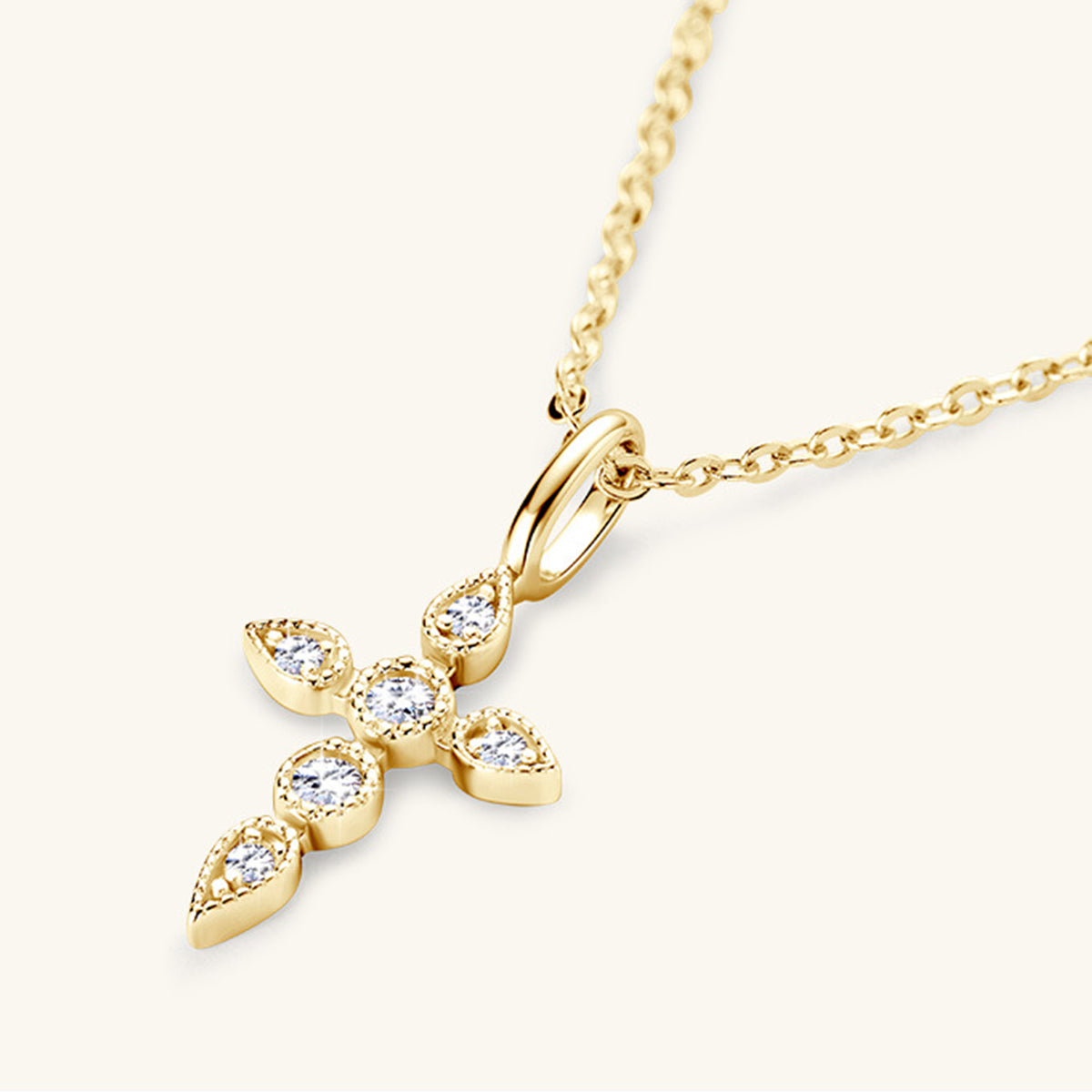 2 Luxurious Moissanite Cross Necklace