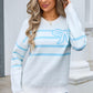 Elegant Bow Striped Sweater in 4 Colors