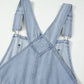 LaurenNichole Vintage Distressed Denim Wide-Legged Overall Jumpsuit