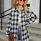 Plaid Collared Neck Long Sleeve Shirt