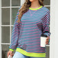 Comfy Oversized Stripe Sweatshirt in 2 Colors (S - 2X)