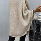 Elegant Round Neck Poncho Long Sleeve Sweater