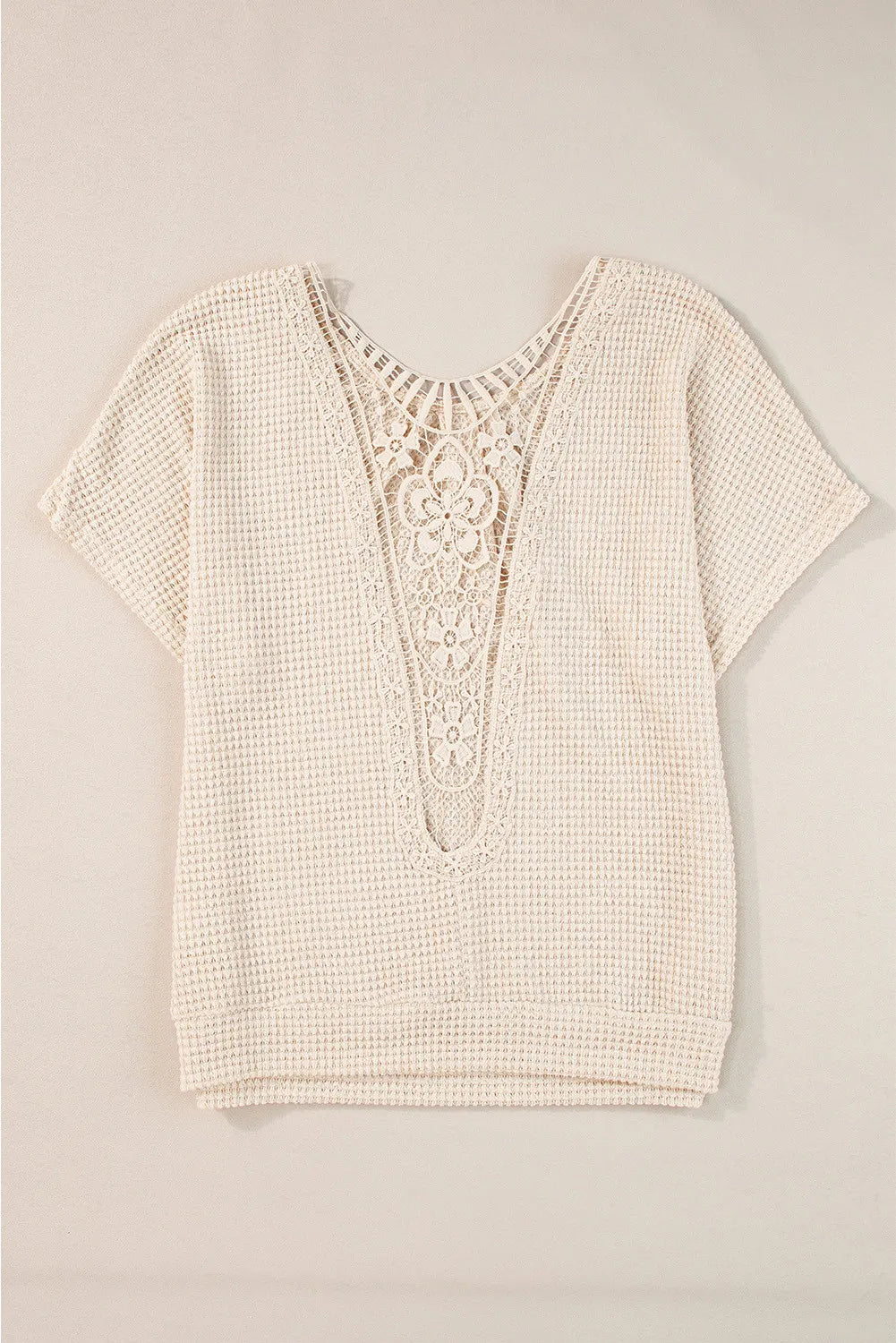 Elegant Chic Textured Back Laced Shirt (1X - 3X)