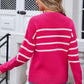 Elegant Bow Striped Sweater in 4 Colors