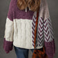 Cozy Casual Colorblock Knit Amber Knot Sweater