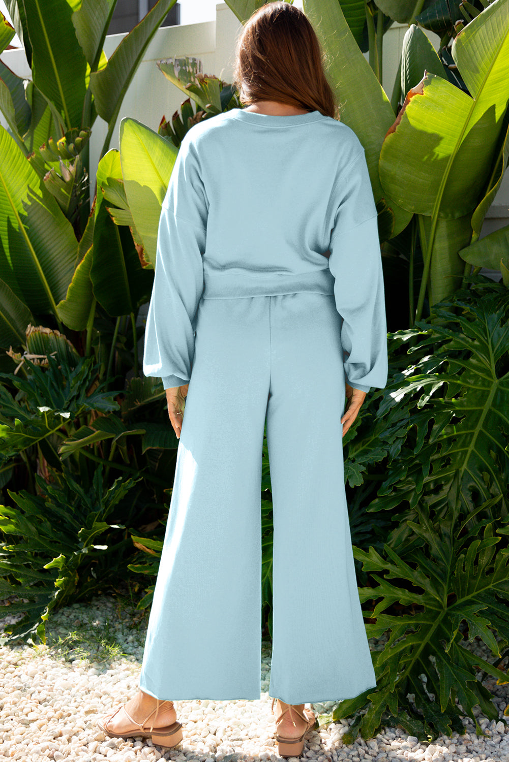 Cozy Plush Puff-Cuffed Sleeve Daydream Sweatsuit in 2 Colors