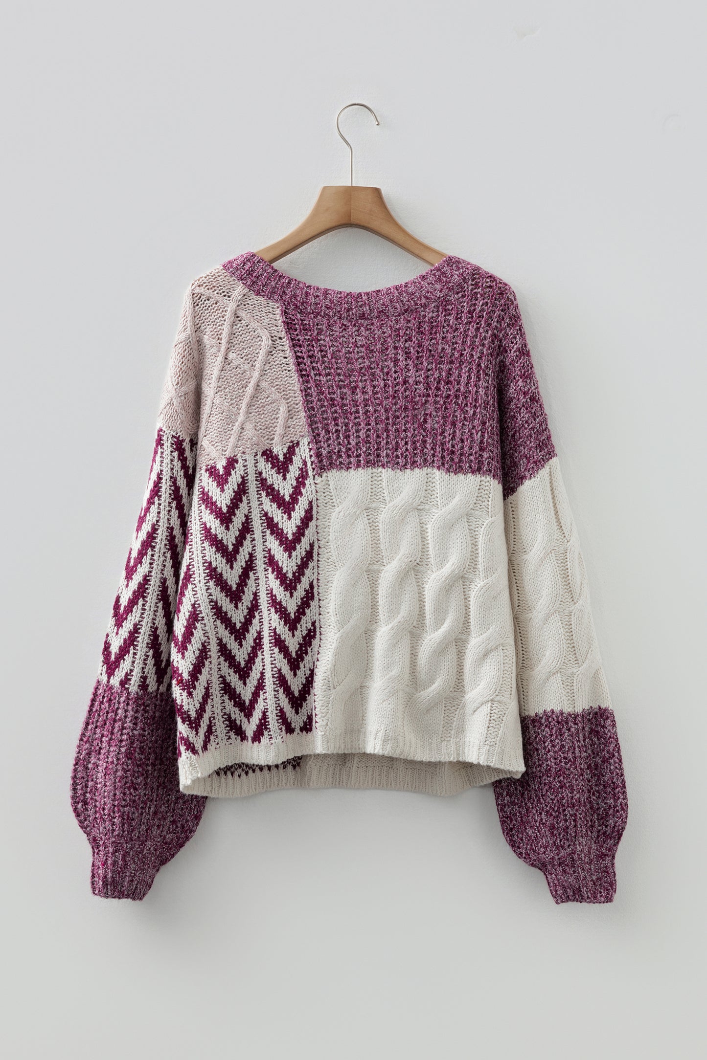 Cozy Casual Colorblock Knit Amber Knot Sweater