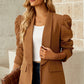 Elegant Puff Sleeve Collar Blazer