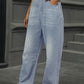 Classic Straight Jeans w/ Comfy Elastic Waist in 3 Colors