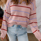 Cozy Knit Stripe Oversized Sweaters in 3 Colors