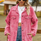 Collared Buttoned Denim Jacket ( S - 2X)