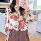 LaurenNichole Aura La’Vintage Floral Poet Sleeve Blouse – Romantic Button-Down Shirt