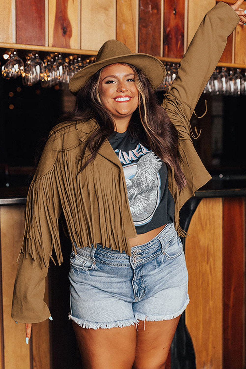 Western Fringe Cropped Jacket