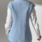 Classic Pearl V-Neck Sweater Vest in 5 Colors Onsize