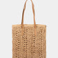 Fame Straw Braided Tote Bag