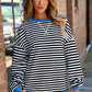 Comfy Oversized Stripe Sweatshirt in 2 Colors (S - 2X)