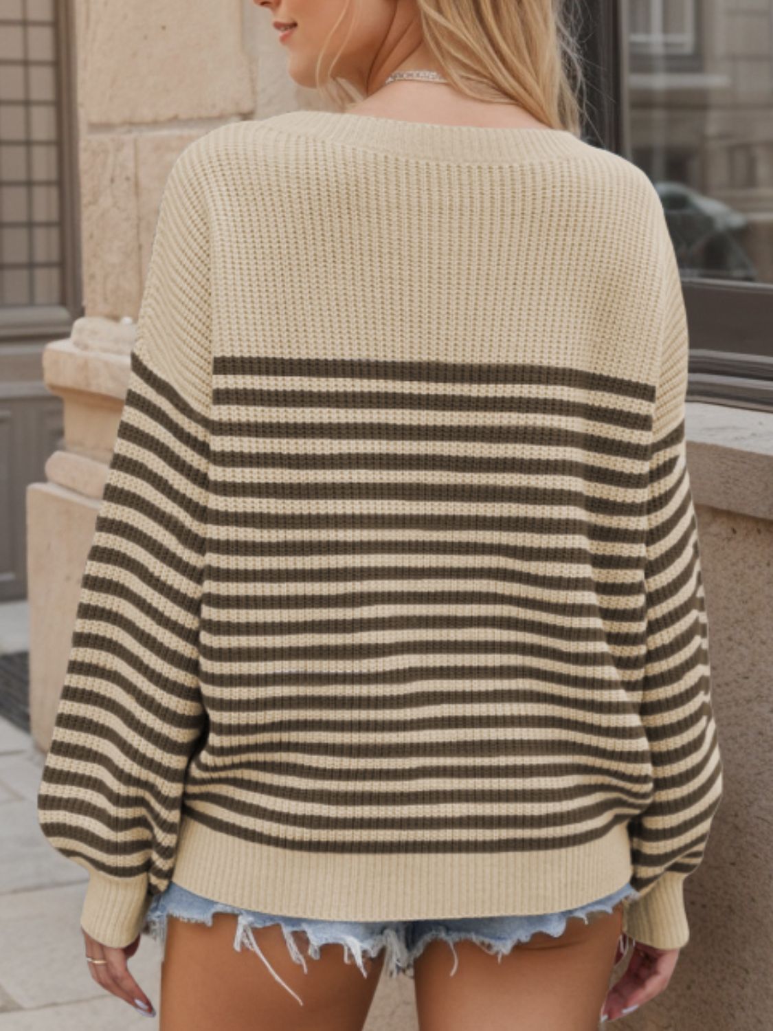 Colorblock Casual Striped Sweater in 4 Colors