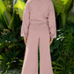 Comfy Ruffle Sleeve Wide Legged Sweatsuit Outfit in 3 Colors
