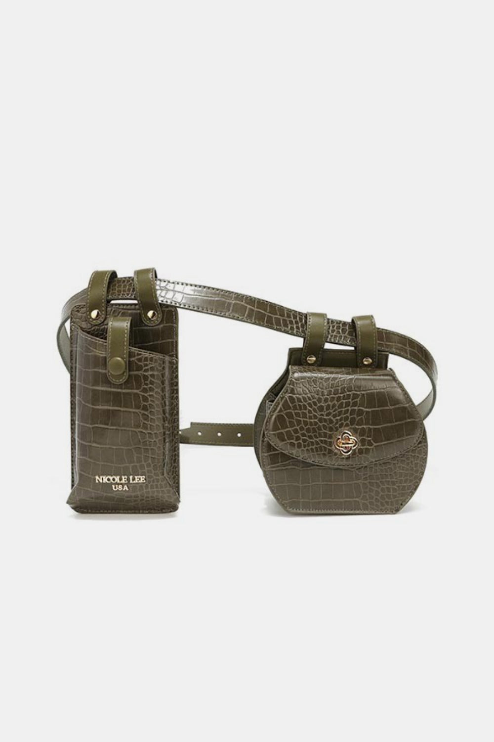 Classy 2 Piece Texture Belt Bag