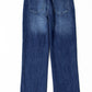 Mineral Washed Raw Hem High Waist Flared Jeans
