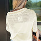 Casual LaurenNichole Lightweight Hollowed Knit Beach Dolman Sleeve Sweater