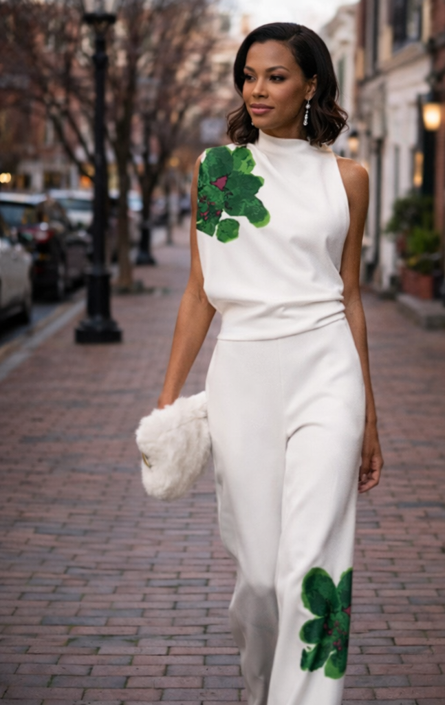 LaurenNichole La'Bond Noir Floral Draped Pant Outfit S- 2X