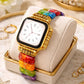 Natural Stone Colorful Chakra Imperial Jaspers Elastic Smart Watch 38mm/45mm