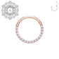 Luxe Titanium Hoop Rings with Opulent CZ Stones