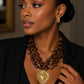 Elegantly Layered Acrylic Beaded Handmade Heart Pendant Stainless Steel at LaurenNichole