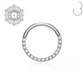 Luxe Titanium Hoop Rings with Opulent CZ Stones