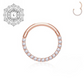 Luxe Titanium Hoop Rings with Opulent CZ Stones