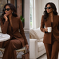 LaurenNichole La’Bond Tailored Power Blazer & Wide-Leg Trouser – Elegant Slim Fit Professional Suit