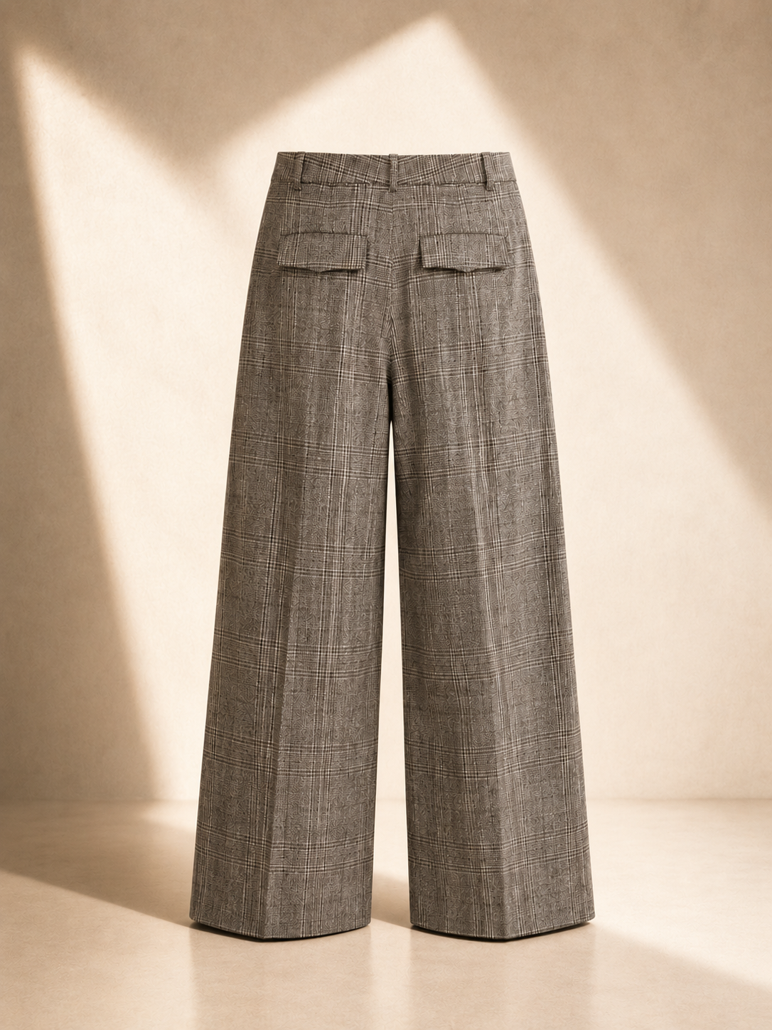 LaurenNichole La’Bond Wool Plaid Zip-Up Slim Waist Blazer with Wide Leg Trousers – Polished Workwear Outfit