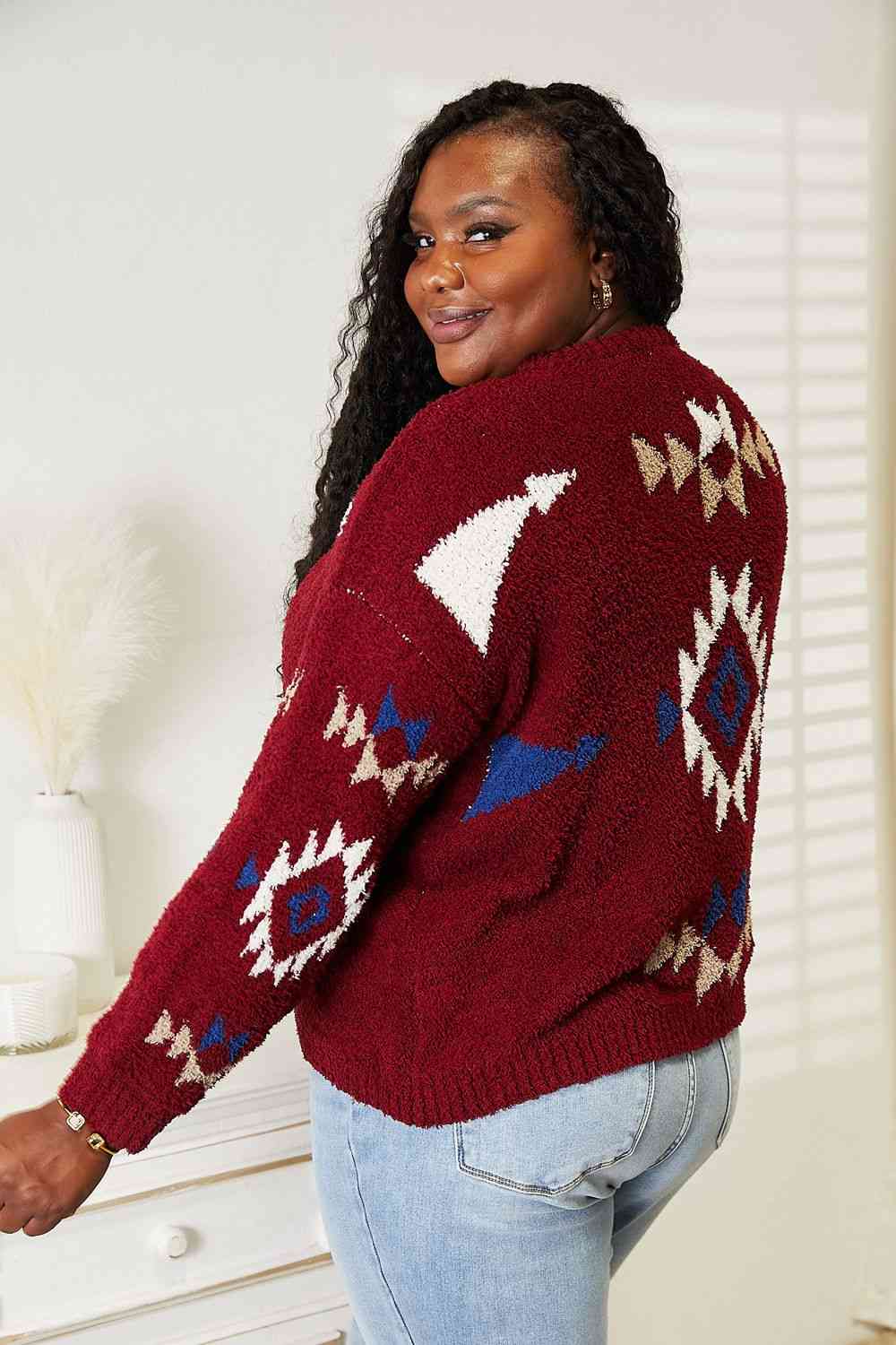 Aztec Soft Fuzzy Sweater (S - 3X)