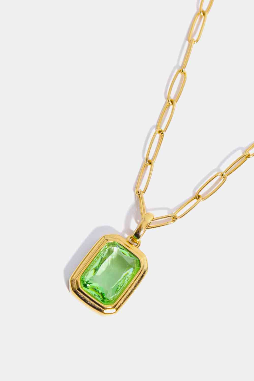 18K Gold-Plated Chain Geometric Necklace