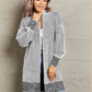 5 Woven Heather Longline Cardigan