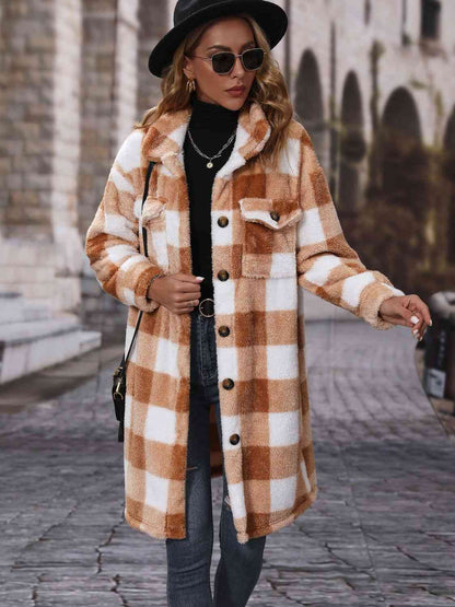 Cozy Plaid Lightweight Long Shacket